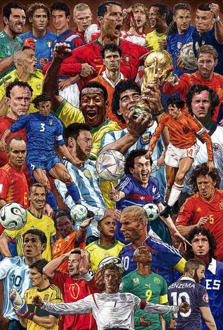 Poster Legendary Footballers 61x91,5cm Divers - 61x91.5 cm