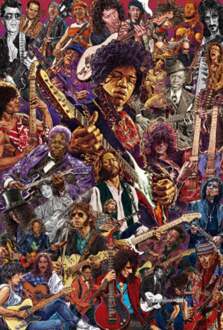 Poster Legendary Guitarists 61x91,5cm Divers - 61x91.5 cm