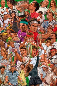 Poster Legendary Tennis Players 61x91,5cm Divers - 61x91.5 cm