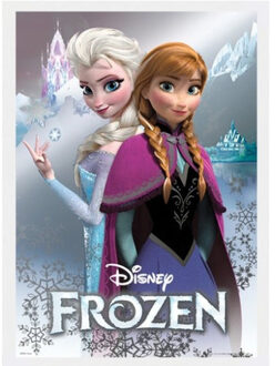 Poster luxe frozen 50x70 cm houten lijst
