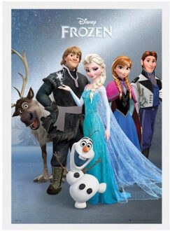 Poster luxe frozen 50x70 cm houten lijst
