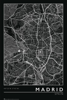 Poster Madrid City Map 61x91,5cm Divers - 61x91.5 cm