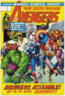 Poster Marvel Avengers 100th Issue 61x91,5cm Divers - 61x91.5 cm