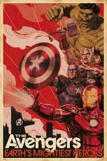 Poster Marvel Avengers Earths Mightiest Heroes 61x91,5cm Divers - 61x91.5 cm