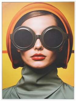 Poster met lijst vrouw - multikleur - 50x70 cm