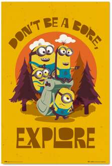 Poster Minions - Don't Be A Bore Explore 61x91,5cm Divers - 61x91.5 cm