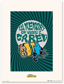 Poster Minions In Memory Of When I Cared 30x40cm Divers - 30x40 cm