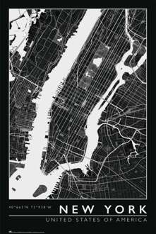 Poster New York City Map 61x91,5cm Divers - 61x91.5 cm