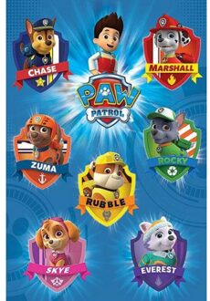 Poster - Paw Patrol - 61 x 91,5 cm - Muur decoratie - Kinder posters - Posters Multikleur