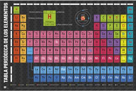 Poster Periodic Table of Elements 91,5x61cm Divers - 91.5x61 cm