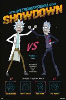 Poster Rick and Morty Interdimensional Showdown 61x91,5cm Divers - 61x91.5 cm