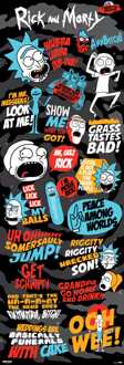 Poster Rick and Morty Quotes 53x158cm Divers - 53x158 cm