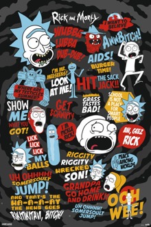 Poster Rick and Morty - Quotes 61x91,5cm Divers - 61x91.5 cm