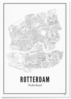 poster Rotterdam A3 30 x 40 Wit