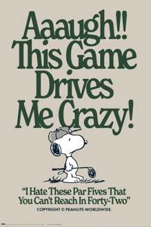 Poster Snoopy - This Games Drives Me Crazy 61x91,5cm Divers - 61x91.5 cm