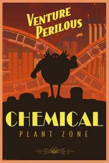 Poster Sonic the Hedgehog Venture Perilous Chemical Plant Zone 61x91,5cm Divers - 61x91.5 cm