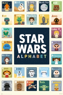 Poster Star Wars Alphabet 61x91,5cm Divers - 61x91.5 cm