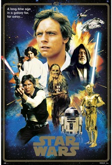 Poster Star Wars Classic 40 Anniversary Heroes 61x91,5cm Divers - 61x91.5 cm