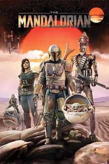 Poster Star Wars the Mandalorian Group 61x91,5cm Multikleur