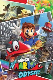 Poster Super Mario Odyssey Collage 61x91,5cm Multikleur