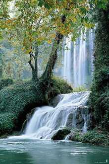 Poster Waterfall Stone Monastery 61x91,5cm Divers - 61x91.5 cm