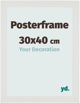 Posterlijst 30x40cm Wit Mat MDF Parma - 30x40 cm