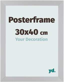 Posterlijst 30x40cm Zilver Mat MDF Parma - 30x40 cm