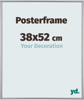Posterlijst 38x52cm Zilver Hoogglans Kunststof Paris - 38x52 cm