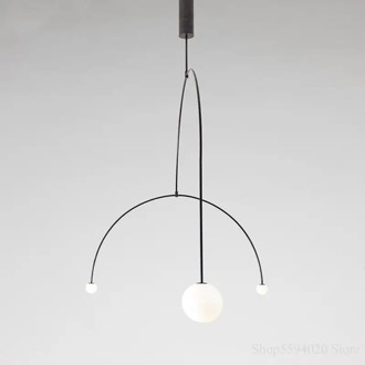 Postmodern Lustre Pendant Lights Designer Geometric Lines Lights Nordic Loft Bedroom Minimalist Lighting Kitchen Lights Hanging