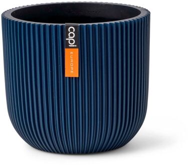 Pot bol Groove H8 cm blauw