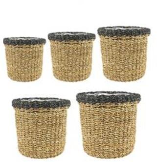 Pot bror grey bloempot binnen set van 5