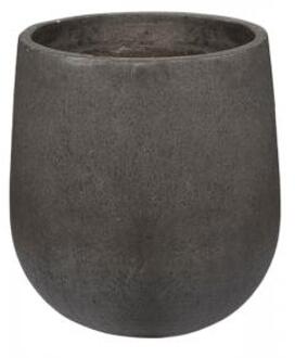 Pot Casual Black M ronde grote bloempot 38x43 cm zwart