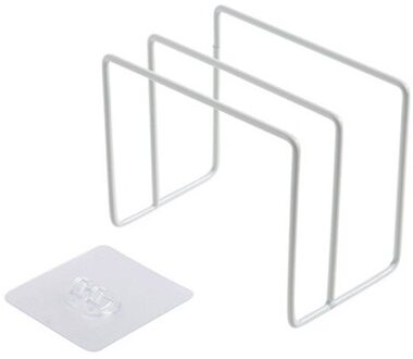 Pot Deksel Houder Ijzer Snijplank Houder Stand Keuken Organisator Rack Opknoping Boord Plank Pan Deksel Deksel Opbergrek wit