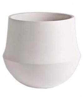 Pot Fusion White ronde bloempot voor binnen 17x15 cm wit