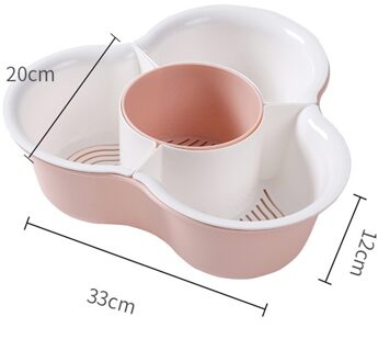 Pot Grote Platter Dubbele Reiniging Groente Fruit Vergiet Aftappen Mand Organizer Gootsteen Afvoer Rack Wassen Mand