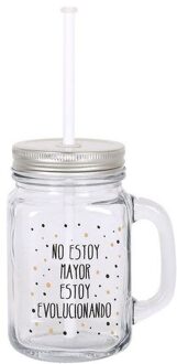 Pot Met Deksel En Stro 450 Ml