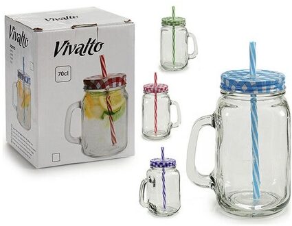 Pot Met Deksel En Stro Vivalto (9X16X12 Cm)