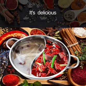 Pot Met Divider Rvs Mandarijneend Elektrische Pot Dubbelzijdige Pot Verdeeld 2 Grid Soep Base Fornuis