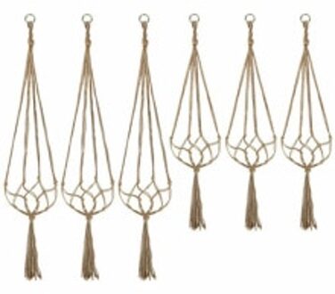 Pot Plant Hangers Kleine Grote 6 Stuks Accessoires Gevlochten Decoratie Bloem