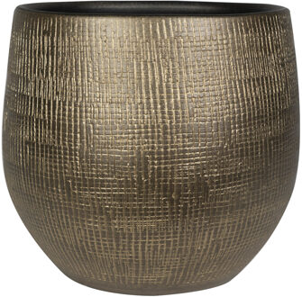 Pot Ryan Shiny Gold 36 cm ronde gouden bloempot voor binnen