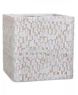 Pot vierkant Stone 41x41x41 ivoor