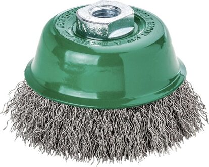 Potborstel | schroefdraad d. 65 mm draaddikte 0,3 mm | RVS | 12.000 omw/min | 1 stuk - 421367 421367