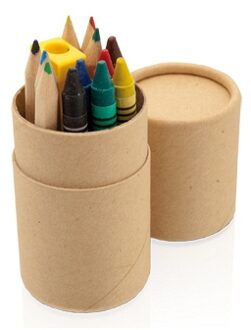 Potloden/krijtjes set - 13-delig - 10 cm - Uitdelen / traktatie voor kinderen Multi