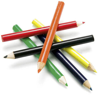 Potloden setje van 6 stuks - gekleurd mix - tekenen - weggeef artikel voor kleurplaten