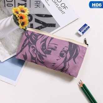 Potlood Pouch Student Briefpapier Pencilcase Canvas Art Pen Wrap Case Opslag Schoolbenodigdheden Potlood Tas 06
