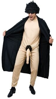 Potloodventer verkleedkleding pak - kostuum - lange jas met blote penis - maat M/L Multi