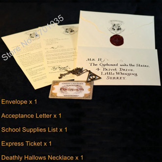 Potters The Marauder's Map Wizard School Tickets Harried Wizard School Acceptance Letter Hogwart Collection