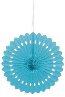 Powder Blue Solid 16" Tissue Paper Fan