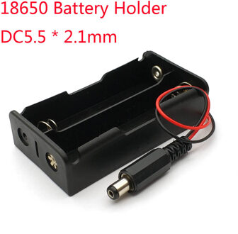 Power Bank 18650 Batterij Houder Plastic Batterij Houder Storage Box Case Voor 2X18650 Met DC5.5 * 2.1mm Power Plug
