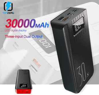 Power Bank 30000mAh TypeC Micro USB Fast Charging Powerbank LED Display Portable External Battery Charger For phone tablet